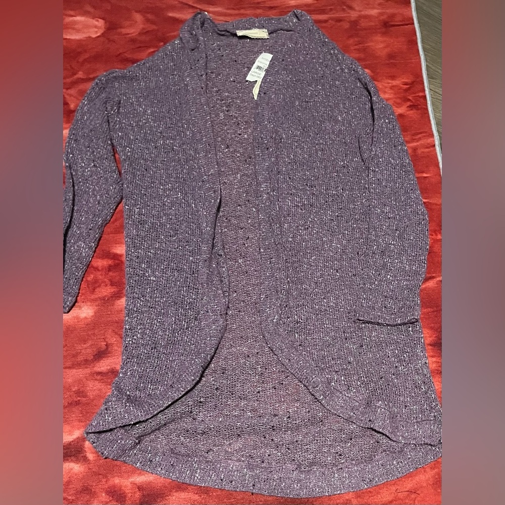 Women’s purple cardigan NWT Size Large by Soprano
